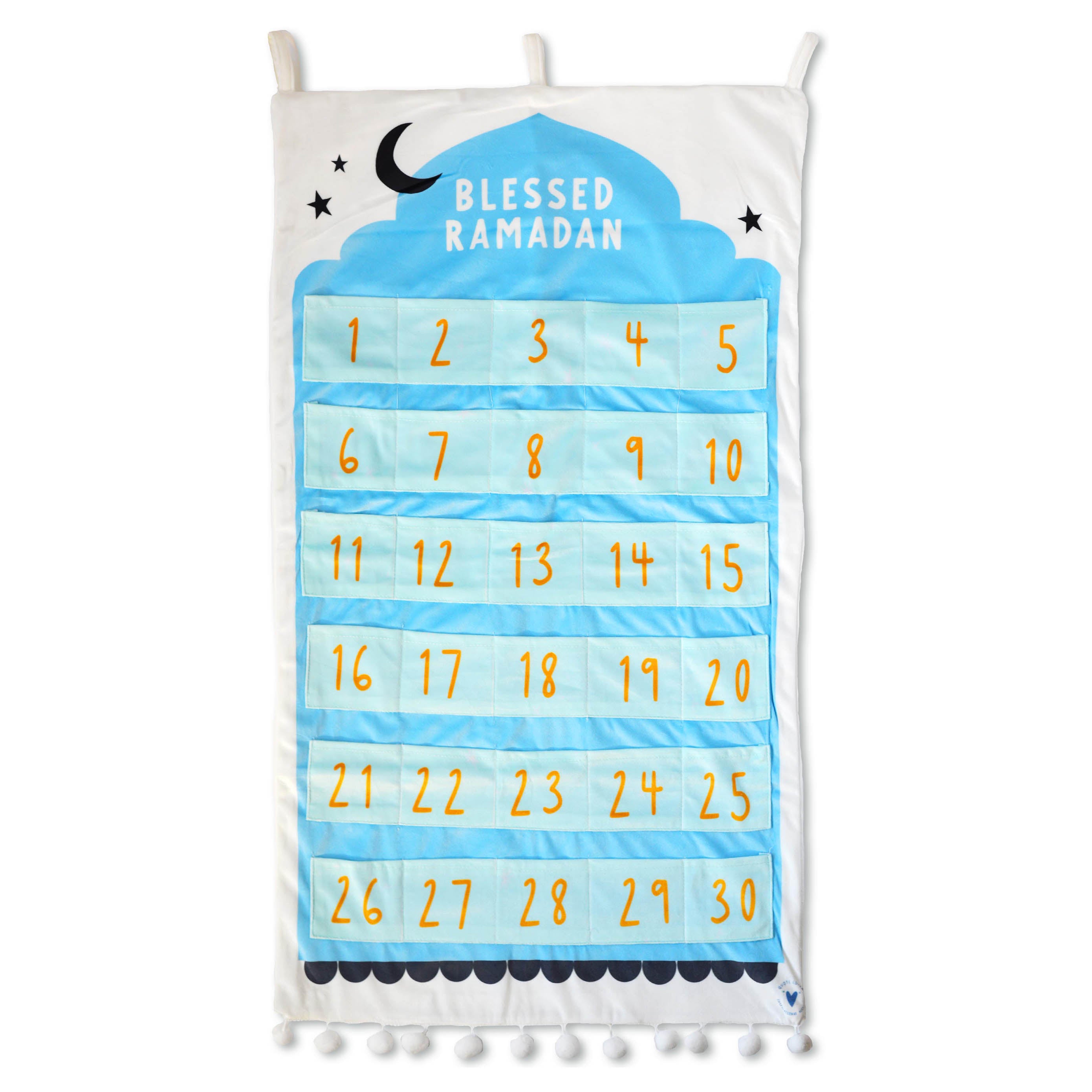 Pink & White Pattern Pocket Felt Ramadan Advent Calendar