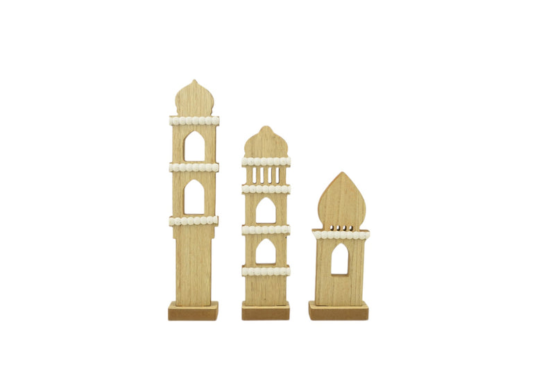 Set of 3 Natural Decorative Islamic Minaret Set (2408214)