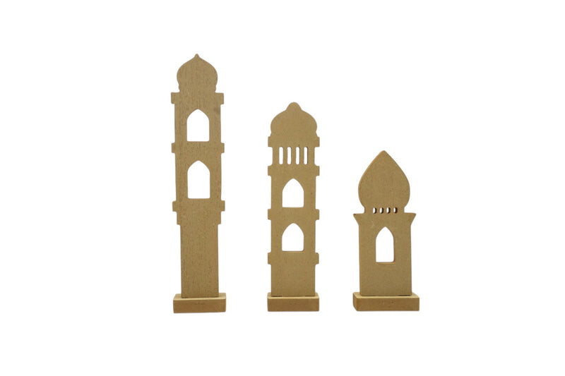 Set of 3 Natural Decorative Islamic Minaret Set (2408214)