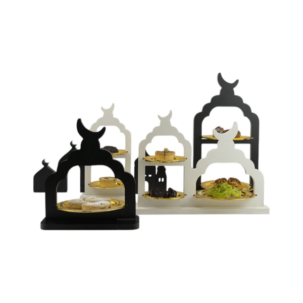 Black & Gold Elegant Crescent Moon Display Stand (2408244-1)