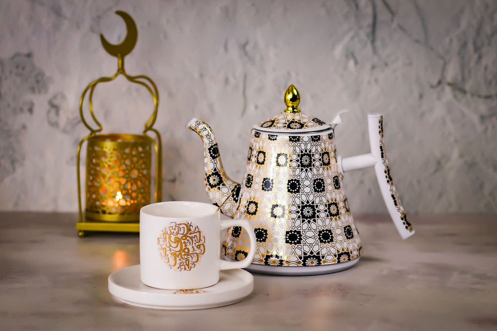 Gold teapot set best sale