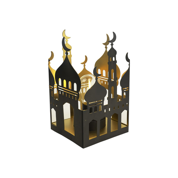 Mosque-Inspired Square Decorative LED Lantern (16236)