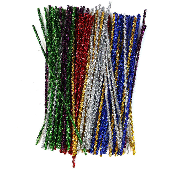 Pack of 100 Black Eid Arts & Craft Pipe Cleaners 