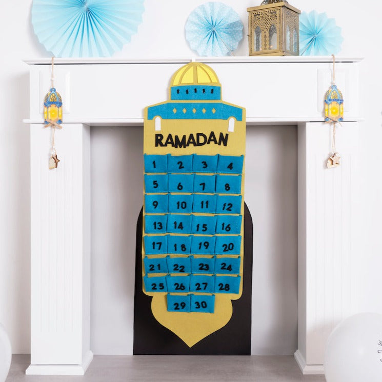 Ramadan Calendar 2023 Ramadan Decorations for Home Eid Activities for Kids  Reusable Ramadan Decor Eid Mubarak Poster Ramadan Advent Calendar